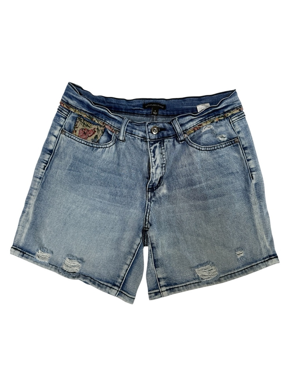 Women’s Light Blue Distressed Denim Shorts Size 6